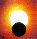 Sun ring-shaped eclipse