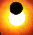 Sun ring-shaped eclipse