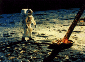 Astronaut E. Aldrin on the Moon